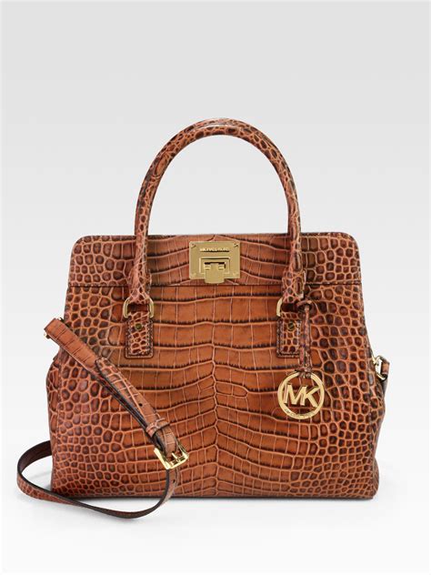 michael kors alligator wallet|Michael Kors leather shoulder bag.